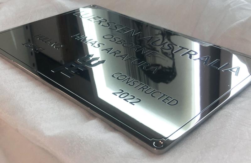 mirror polished stainless steel engraved plaque