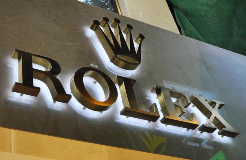 rolex-brass-fabricated-metal-signage-halo-glow-large