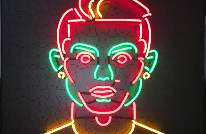 neon-face-glowing