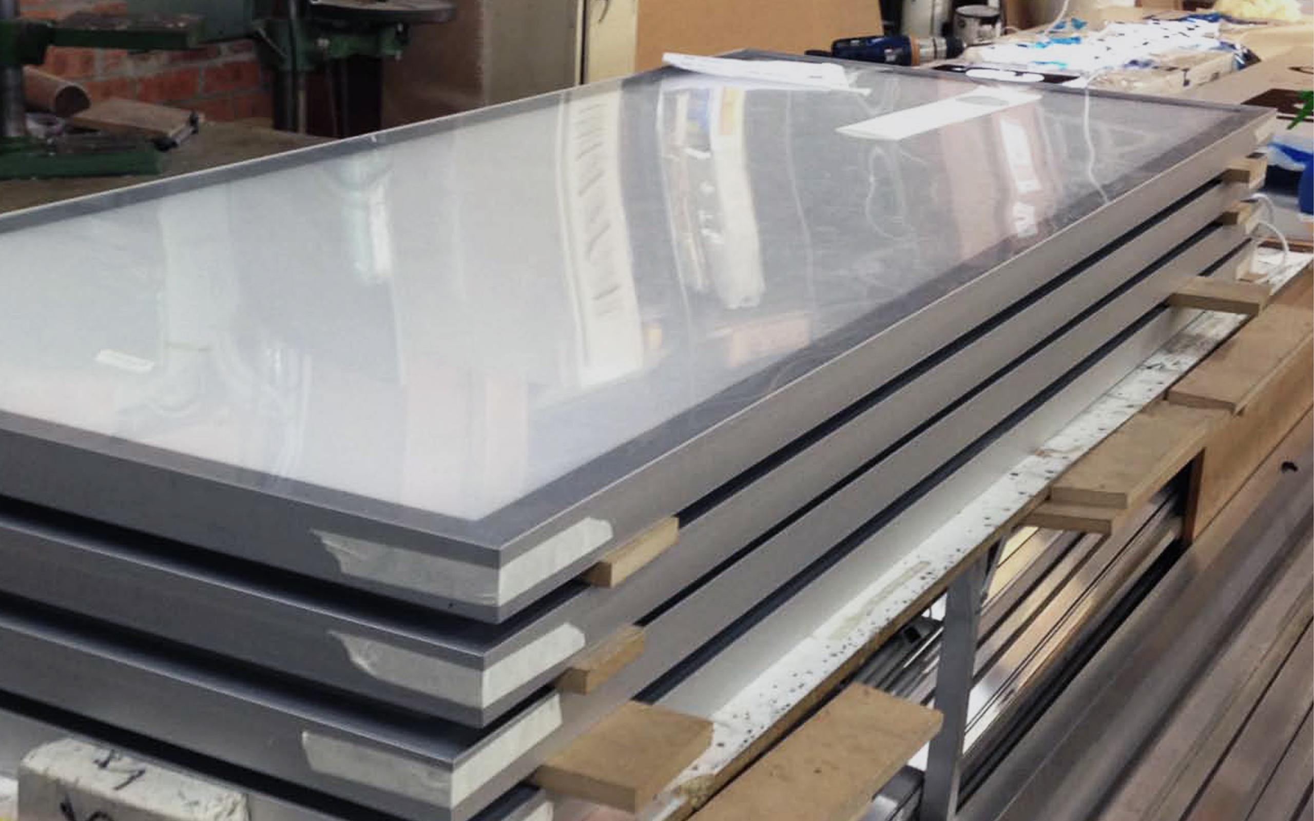 slim-line light-boxes in production